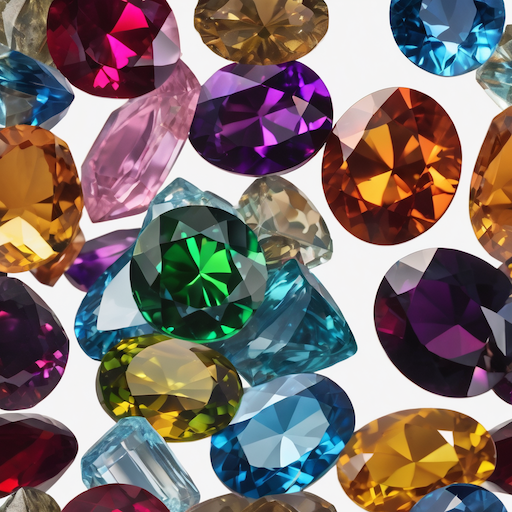 A miscellaneous bunch of brightly-colored faceted gemstones